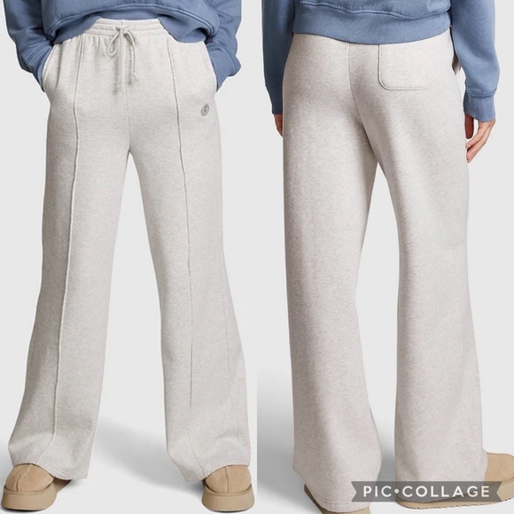 PINK Victoria's Secret Pants - PINK Premium Fleece Wide-Leg Pants